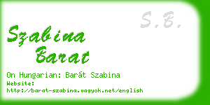 szabina barat business card