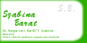 szabina barat business card